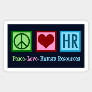 Peace Love Human Resources Sticker